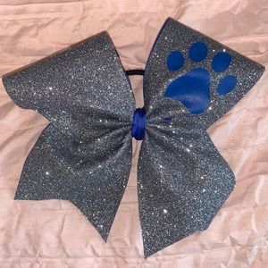 Paw print cheer bow